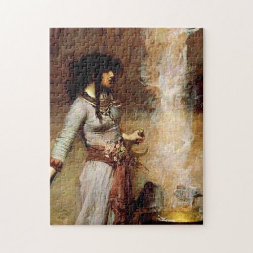 John William Waterhouse The Magic Circle Jigsaw Puzzle