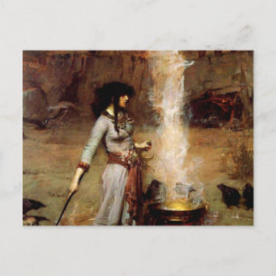 John William Waterhouse The Magic Circle Postcard
