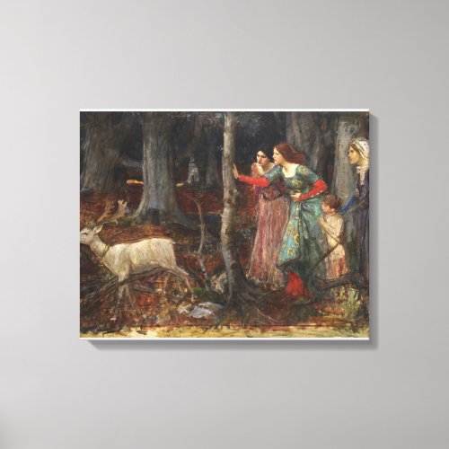 John William Waterhouse _ The Mystic Wood Canvas Print