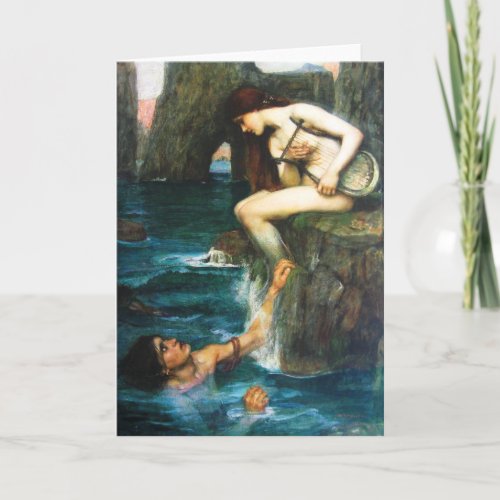 John William Waterhouse The Siren Greeting Card