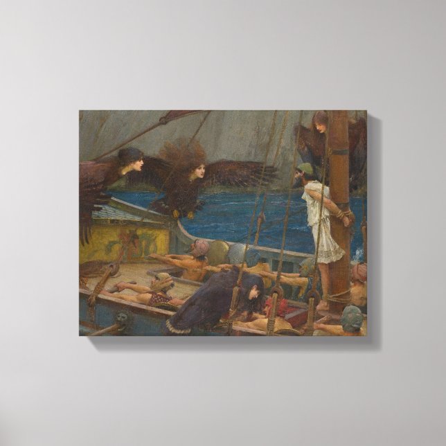 John William Waterhouse - Ulysses and the Sirens Canvas Print (Front)