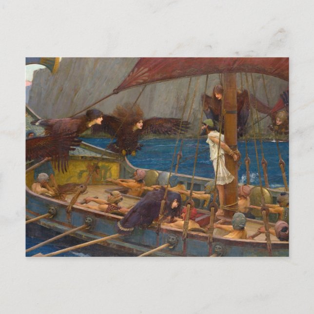 John William Waterhouse - Ulysses and the Sirens Postcard (Front)