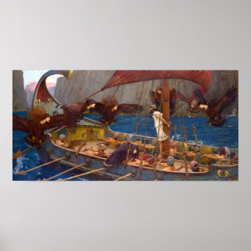 John William Waterhouse Ulysses and the Sirens Poster