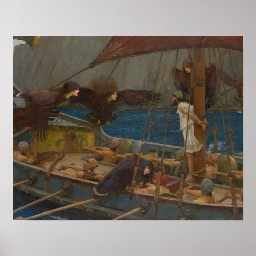 John William Waterhouse _ Ulysses and the Sirens Poster