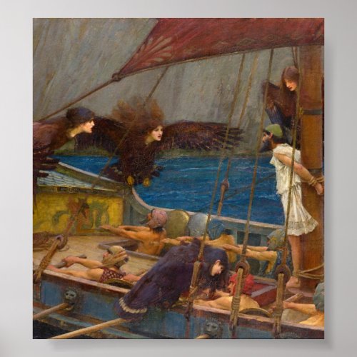 John William Waterhouse _ Ulysses and the Sirens Poster