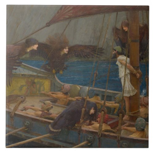 John William Waterhouse _ Ulysses and the Sirens Tile