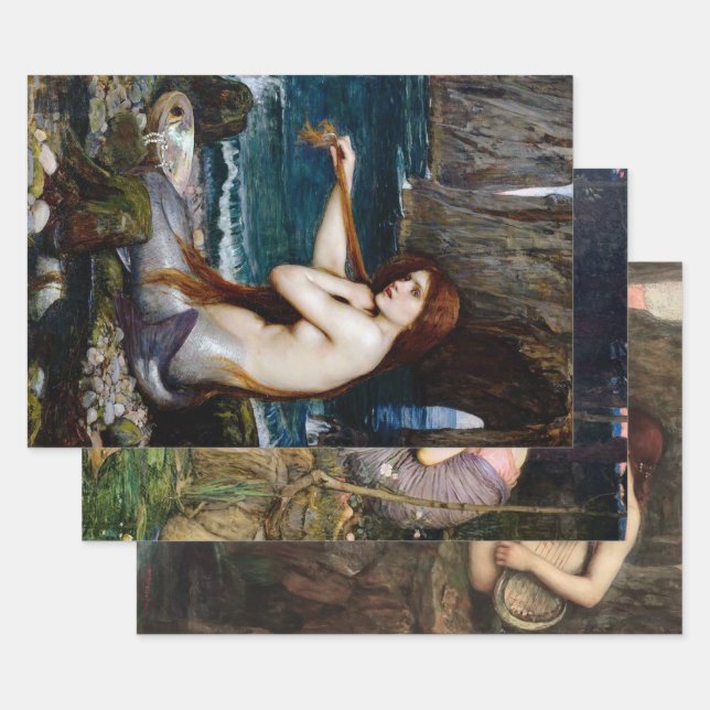 John Williams Waterhouse Pre Raphaelite Wrapping Paper Sheets (Set)