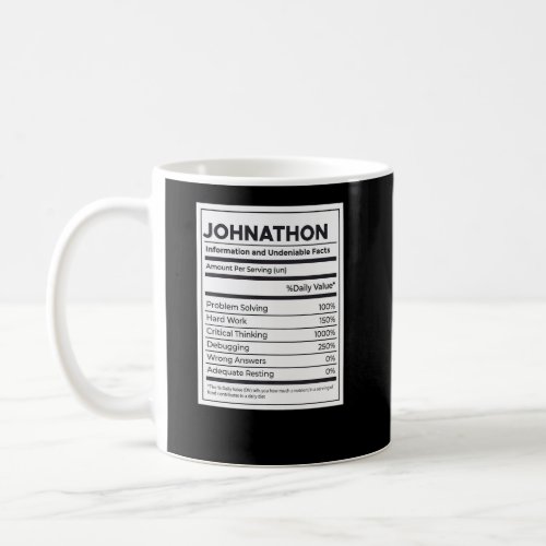 Johnathon Nutrition Information Problem Solving Ha Coffee Mug