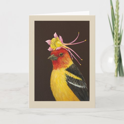 Johnnie the western tanager card