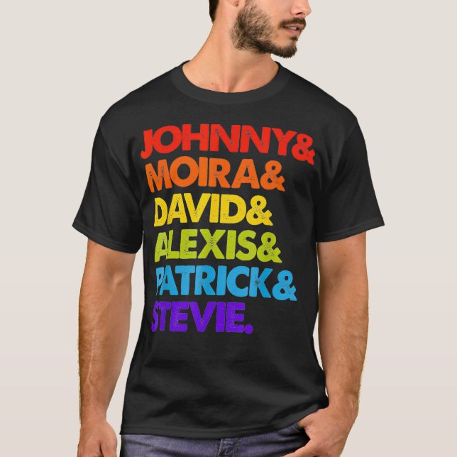 Johnny and Moira and David and Alexis  T-Shirt (Front)