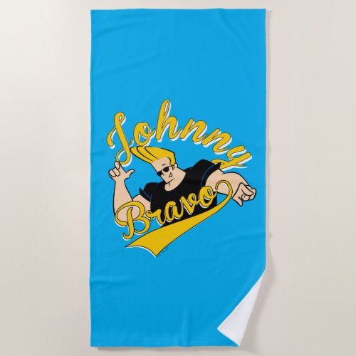 Johnny Bravo Athletic Graphic Beach Towel