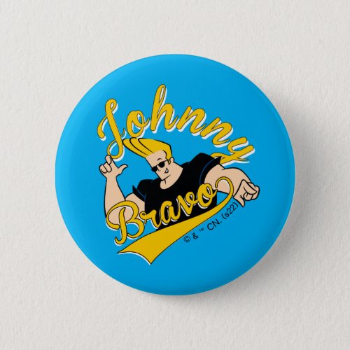 Johnny Bravo Athletic Graphic Button