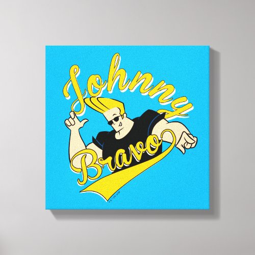 Johnny Bravo Athletic Graphic Canvas Print