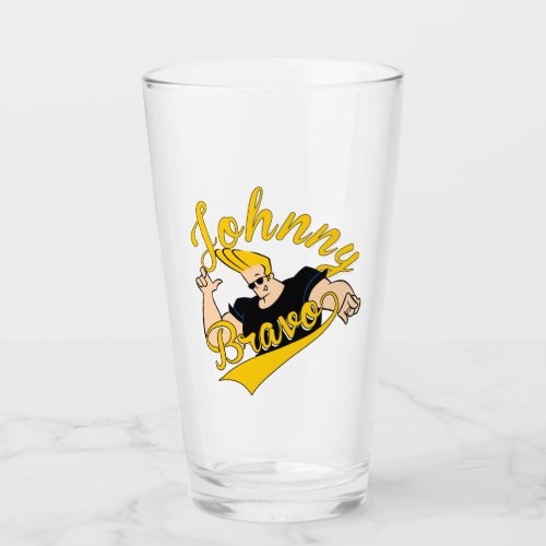 Johnny Bravo Athletic Graphic Glass