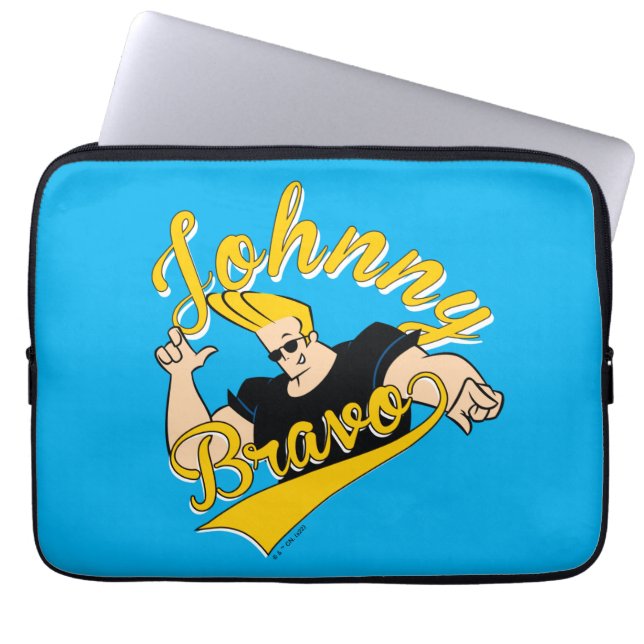 Johnny Bravo Athletic Graphic Laptop Sleeve (Front)