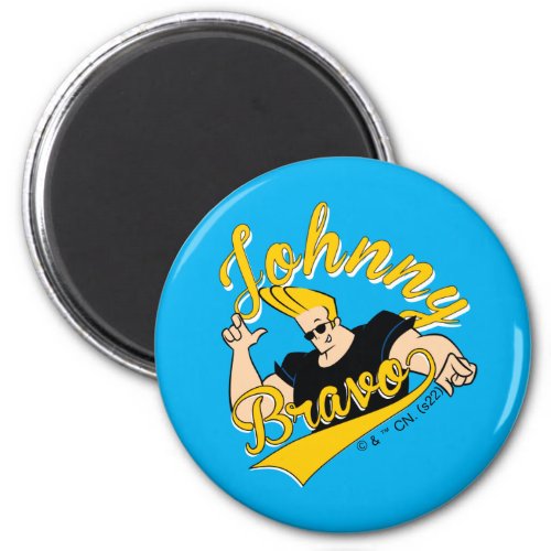 Johnny Bravo Athletic Graphic Magnet