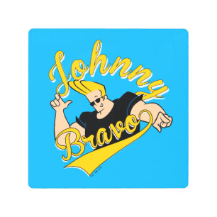 Johnny Bravo Athletic Graphic Metal Print
