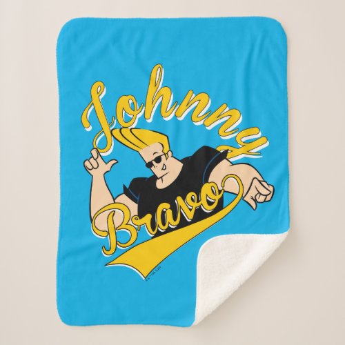 Johnny Bravo Athletic Graphic Sherpa Blanket