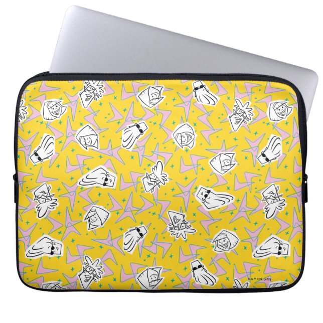 Johnny Bravo Characters Pattern Laptop Sleeve (Front)