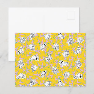 Johnny Bravo Characters Pattern Postcard