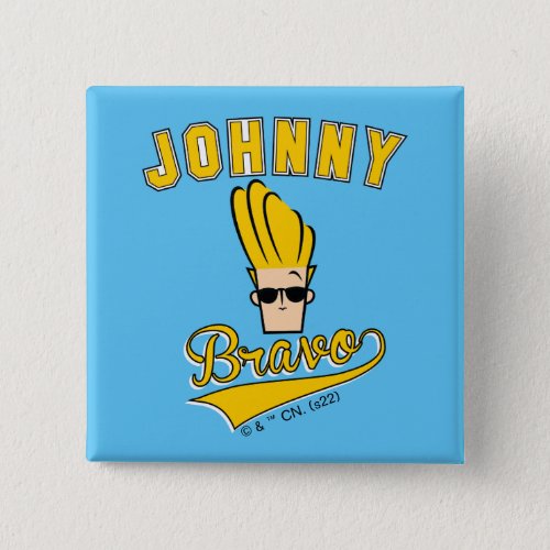 Johnny Bravo Collegiate Graphic Button