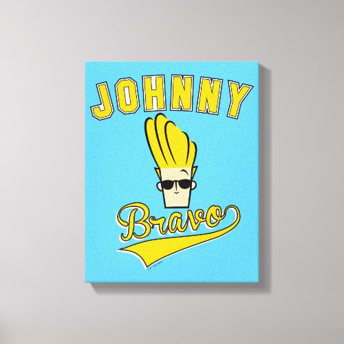 Johnny Bravo Collegiate Graphic Canvas Print