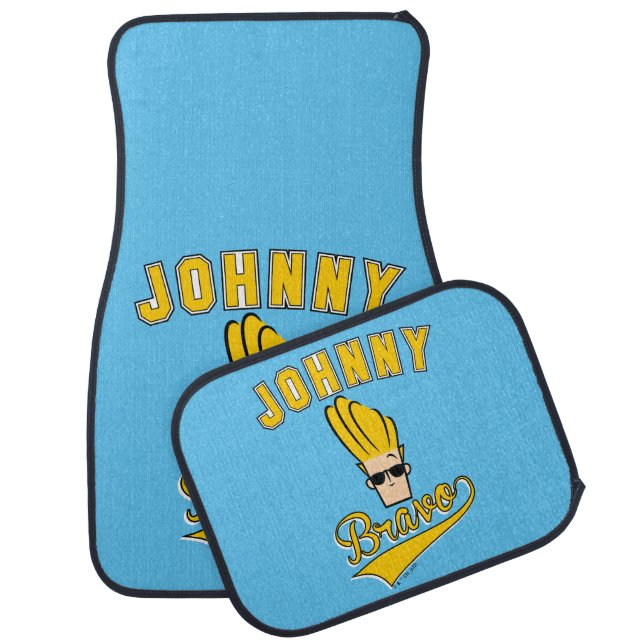 Johnny Bravo Collegiate Graphic Car Floor Mat (Set)