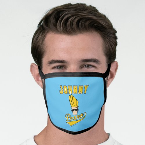 Johnny Bravo Collegiate Graphic Face Mask