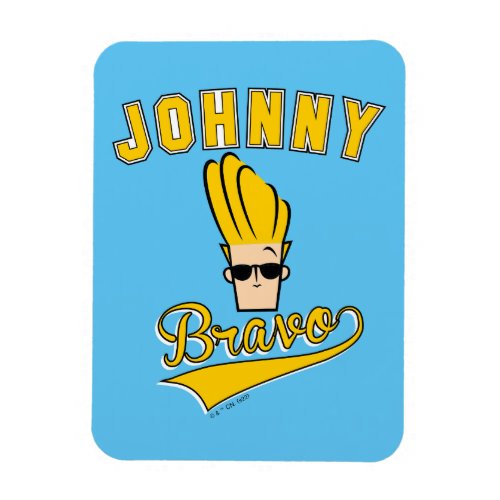 Johnny Bravo Collegiate Graphic Magnet