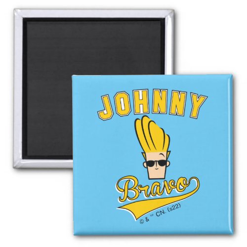 Johnny Bravo Collegiate Graphic Magnet