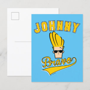 Johnny Bravo Collegiate Graphic Postcard