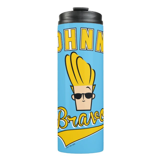 Johnny Bravo Collegiate Graphic Thermal Tumbler (Front)