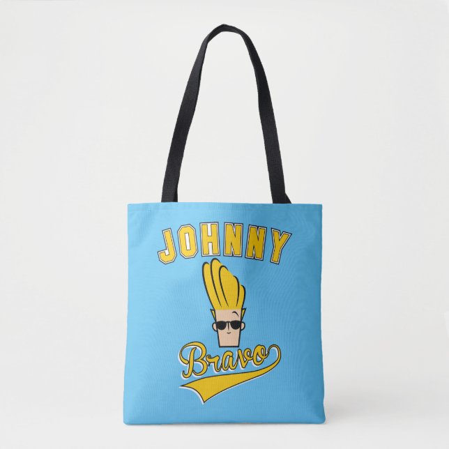 Johnny Bravo Collegiate Graphic Tote Bag (Front)