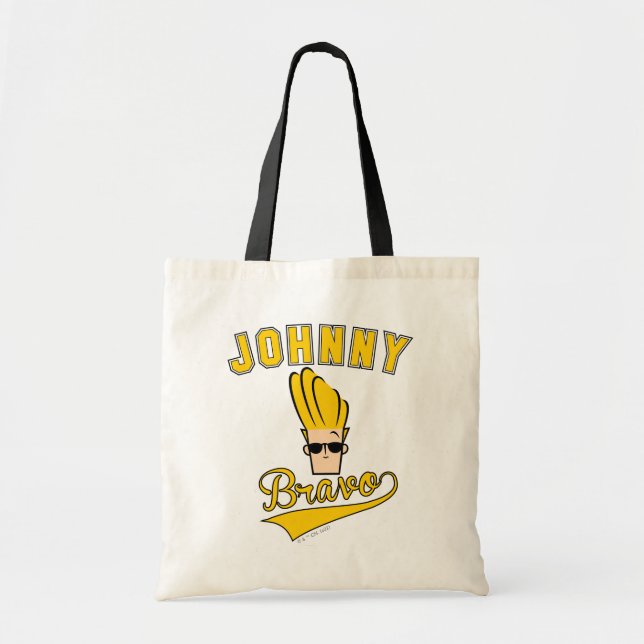 Johnny Bravo Collegiate Graphic Tote Bag (Front)
