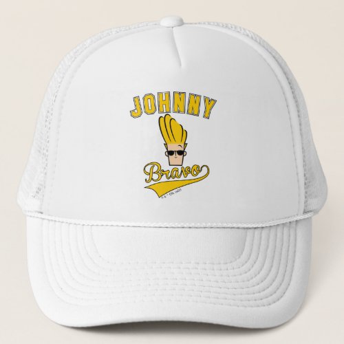 Johnny Bravo Collegiate Graphic Trucker Hat