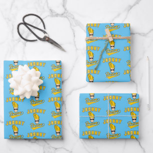 Johnny Bravo Collegiate Graphic Wrapping Paper Sheets