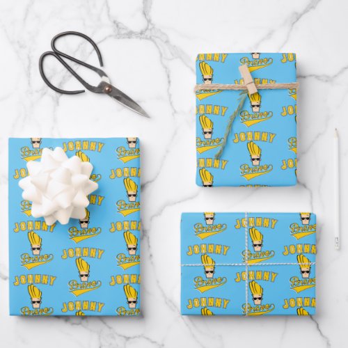 Johnny Bravo Collegiate Graphic Wrapping Paper Sheets