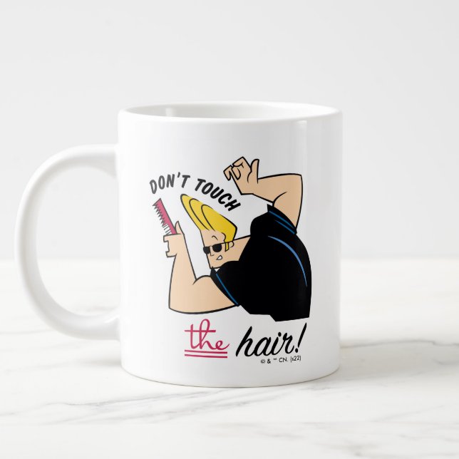 Johnny Bravo Comb - Don't Touch The Hair! Giant Coffee Mug (Left)
