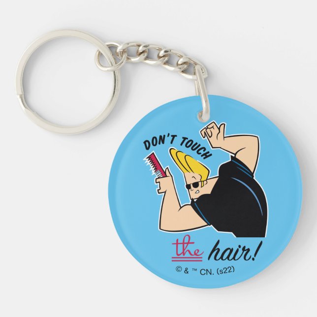 Johnny Bravo Comb - Don't Touch The Hair! Keychain (Front)