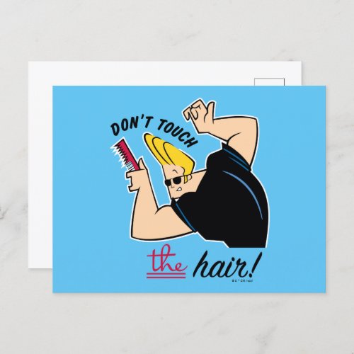 Johnny Bravo Comb _ Dont Touch The Hair Postcard