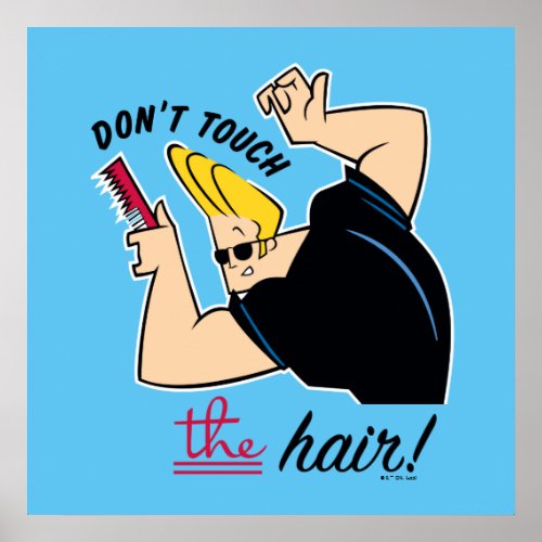 Johnny Bravo Comb _ Dont Touch The Hair Poster
