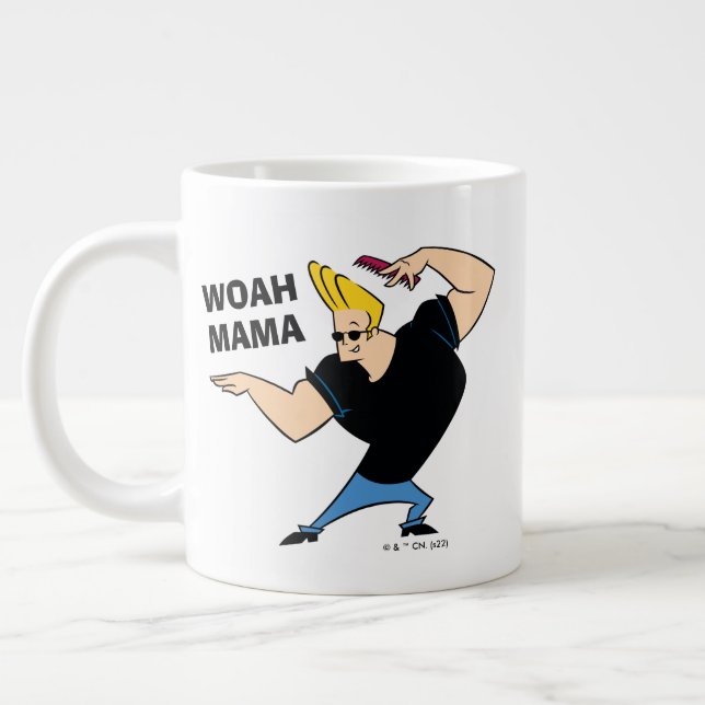 Johnny Bravo Combing Hair Giant Coffee Mug (Left)