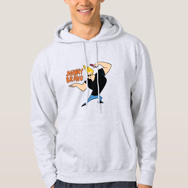 Johnny Bravo Combing Hair Hoodie (Front)