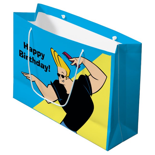 Johnny Bravo Combing Hair Large Gift Bag (Front Angled)