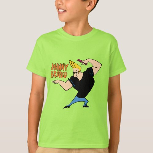 Johnny Bravo Combing Hair T_Shirt