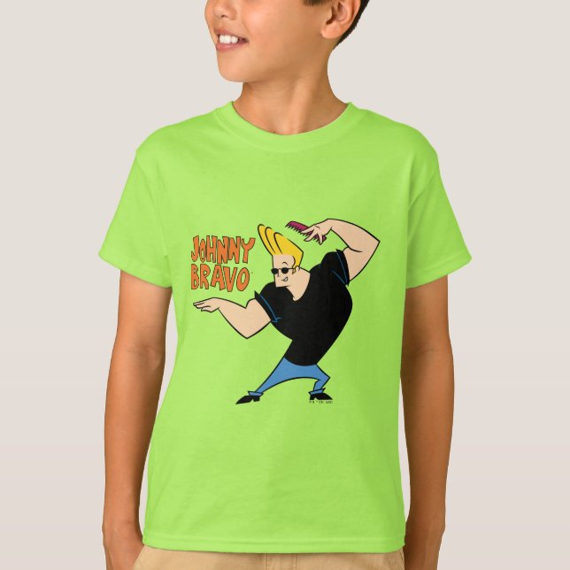 Johnny Bravo Combing Hair T-Shirt (Front)