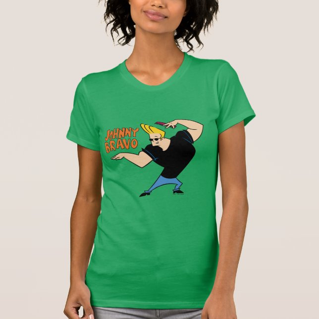 Johnny Bravo Combing Hair T-Shirt (Front)