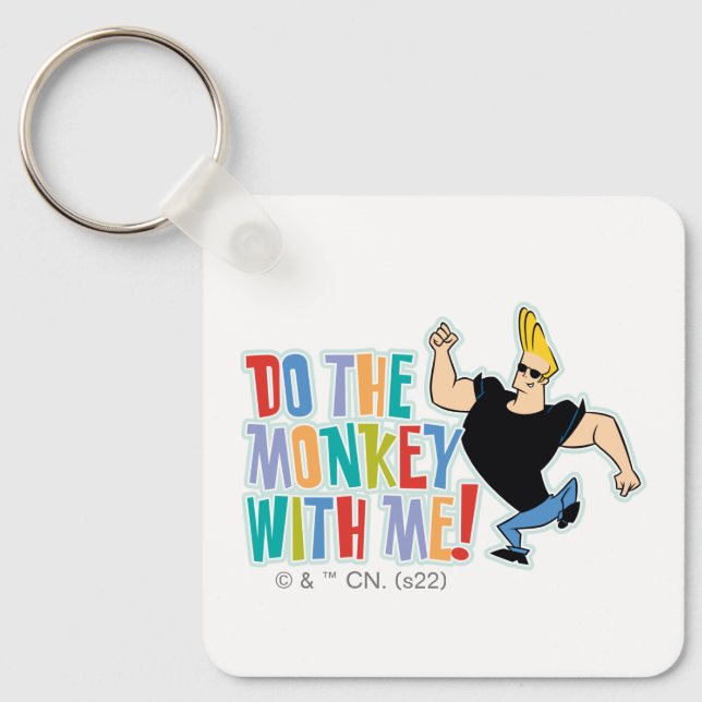 Johnny Bravo - Do The Monkey With Me! Keychain (Front)