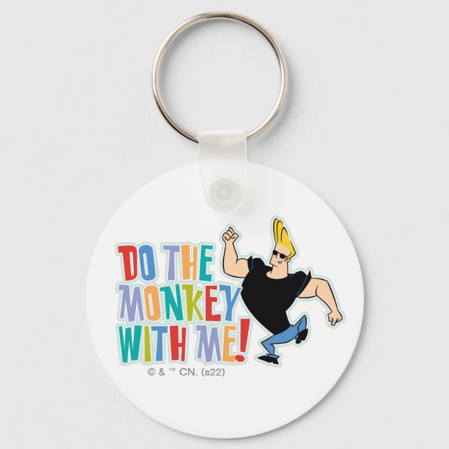 Johnny Bravo - Do The Monkey With Me! Keychain (Front)