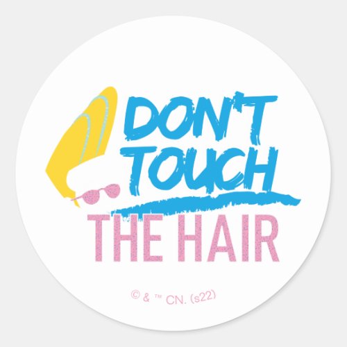 Johnny Bravo _ Dont Touch The Hair Graphic Classic Round Sticker